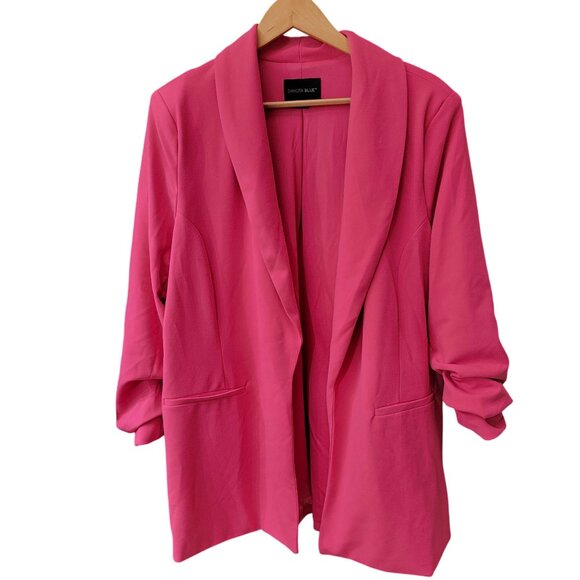 Dakota Blue Jackets & Blazers - Dakota Blue Pink Open Front Blazer – Size XL – Classic & Chic
